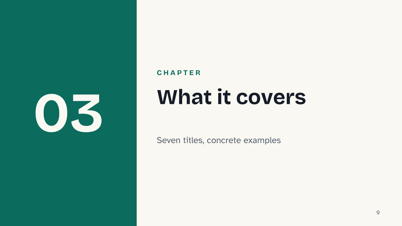 Slide 9 of the presentation on EU Charter of Fundamental Rights: Chapter 03: What it covers