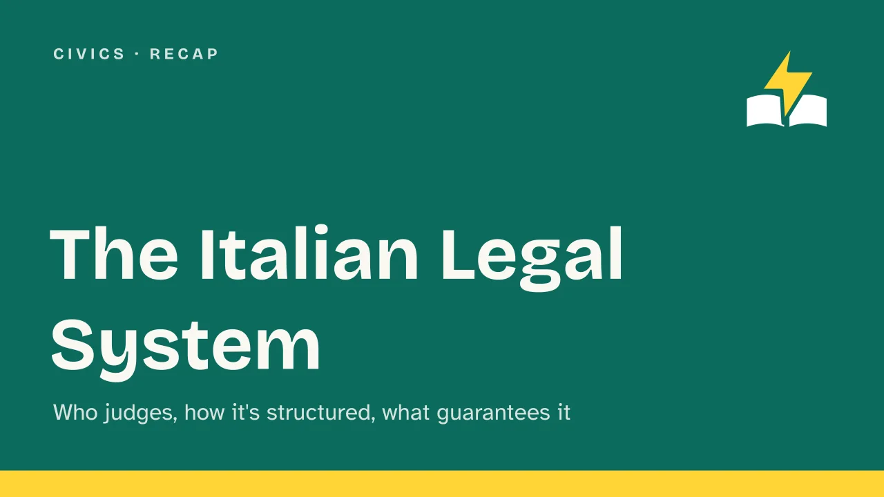 Slide 1 of the presentation on Italian Legal System: The Italian Legal System