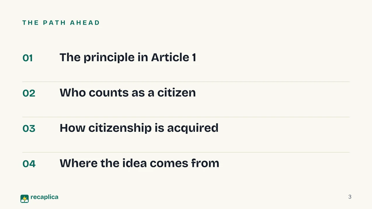 Slide 3 of the presentation on Popular Sovereignty and Citizenship: The path ahead