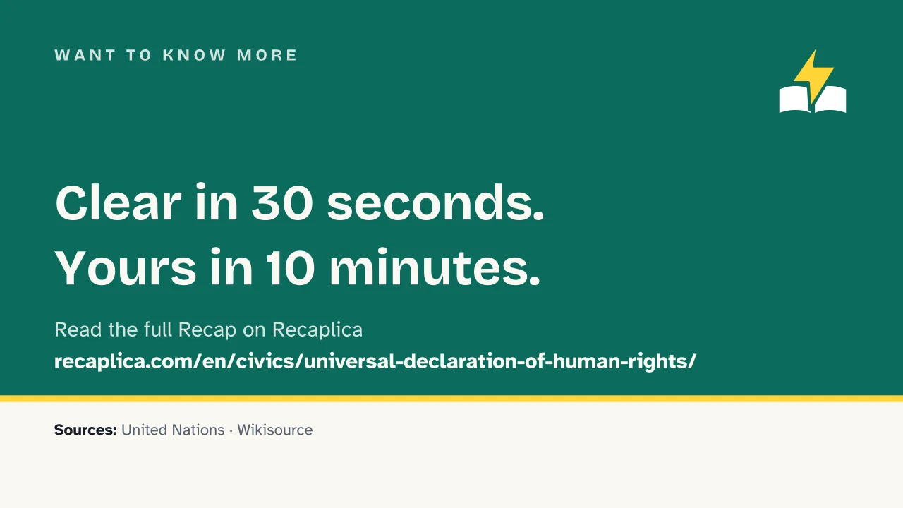 Slide 16 of the presentation on Universal Declaration of Human Rights: Want to know more
