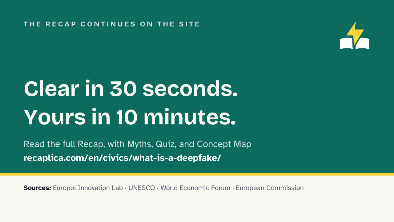 Slide 14 of the presentation on What Is a Deepfake? How It Works and How to Spot One: The Recap continues on the site