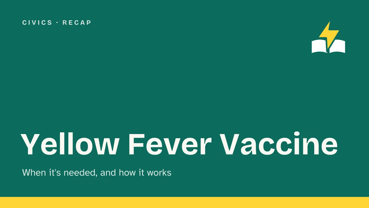 Slide 1 of the presentation on Yellow Fever Vaccine: Yellow Fever Vaccine