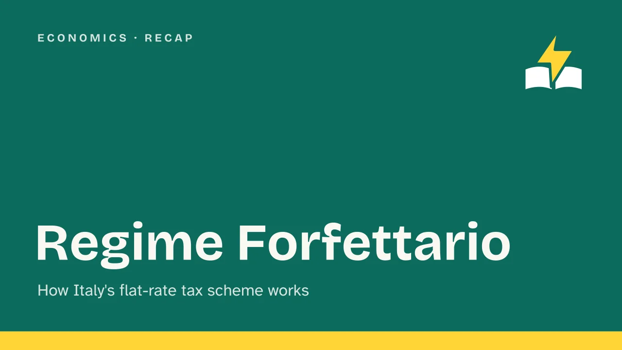 Slide 1 of the presentation on Regime Forfettario: Regime Forfettario