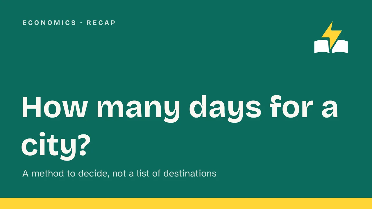 Slide 1 of the presentation on How Many Days Do You Need to Visit a City, a Method to Decide: How many days for a city?