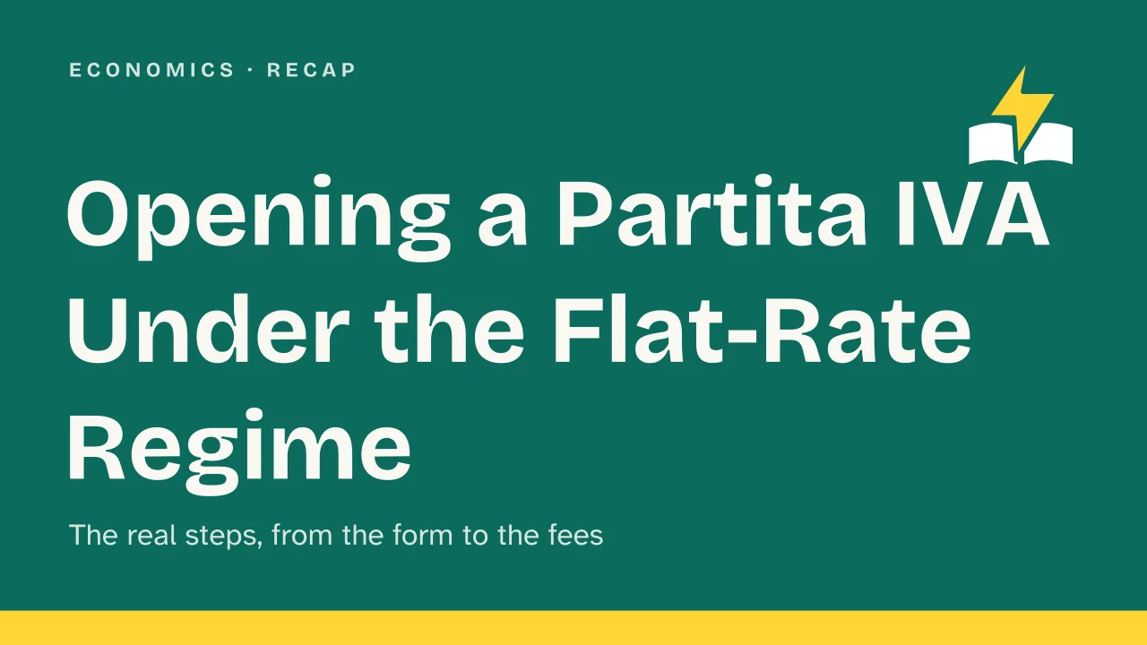 Slide 1 of the presentation on How to Open a Partita IVA Under Italy's Flat-Rate Tax Regime: Opening a Partita IVA Under the Flat-Rate Regime