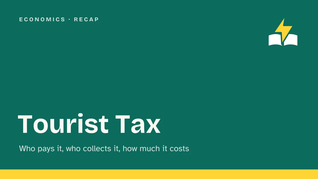 Slide 1 of the presentation on Tourist Tax, What It Is, Who Pays It and How Much It Costs: Tourist Tax