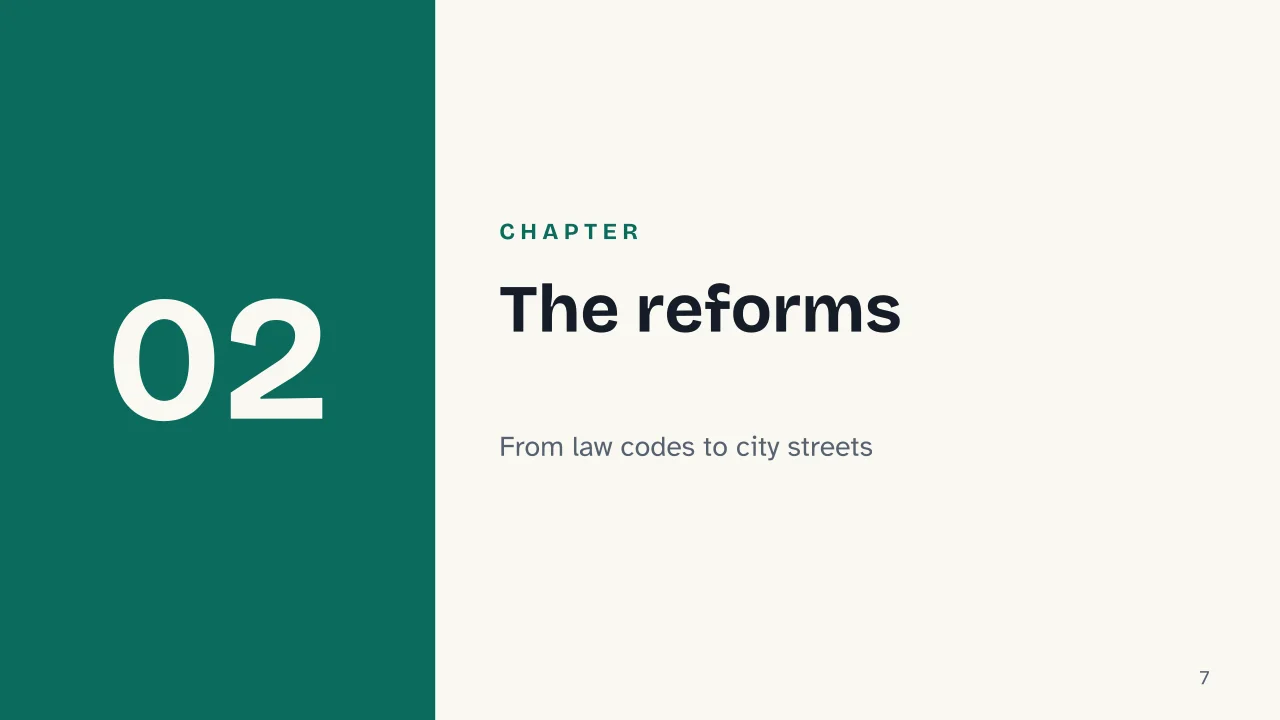 Slide 7 of the presentation on Enlightened Absolutism: Chapter 02: The reforms