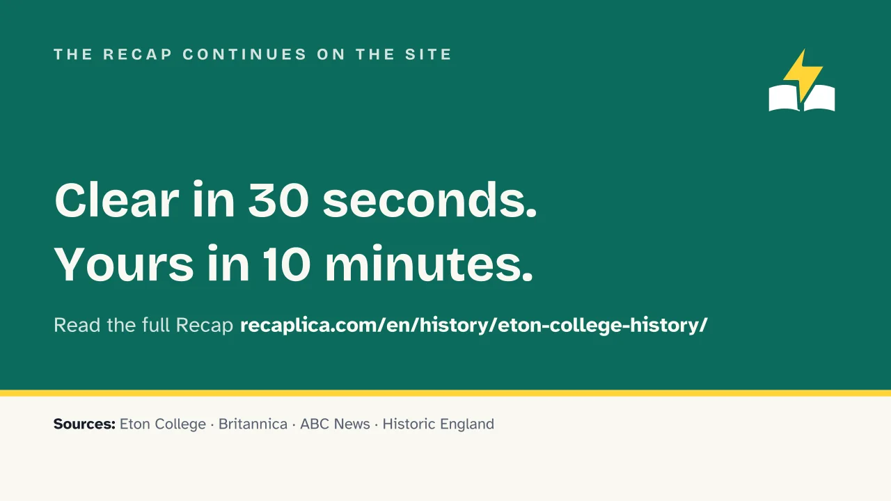 Slide 16 of the presentation on Eton College: The Recap continues on the site