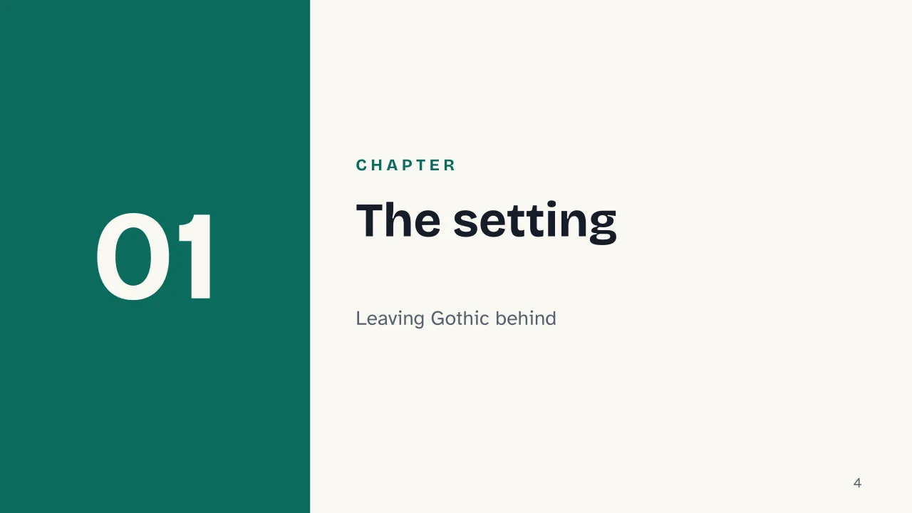 Slide 4 of the presentation on Florentine Renaissance: Chapter 01: The setting