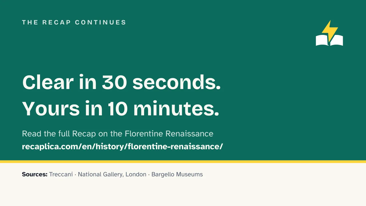 Slide 15 of the presentation on Florentine Renaissance: The Recap continues