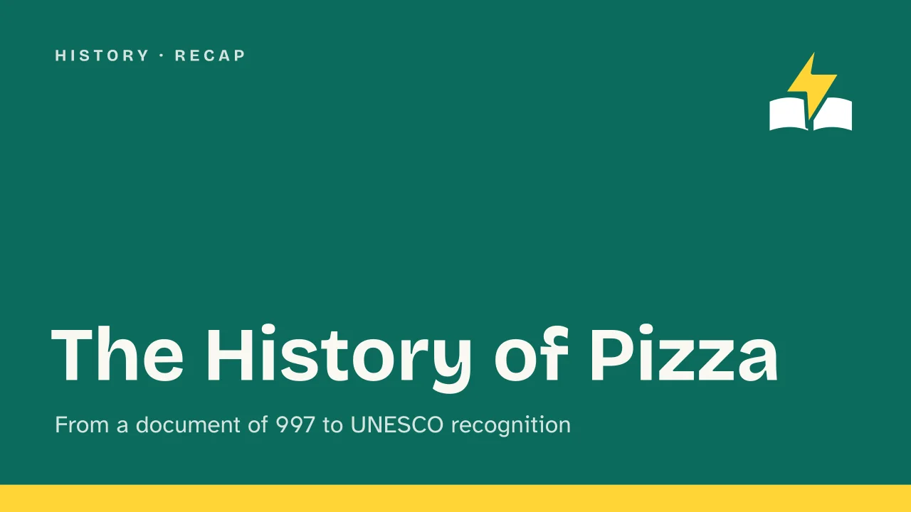 Slide 1 of the presentation on History of Pizza: The History of Pizza