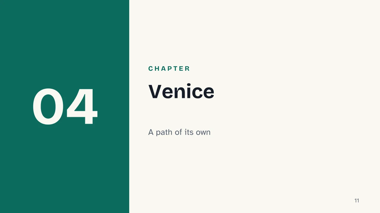 Slide 11 of the presentation on Italian City-State: Chapter 04: Venice