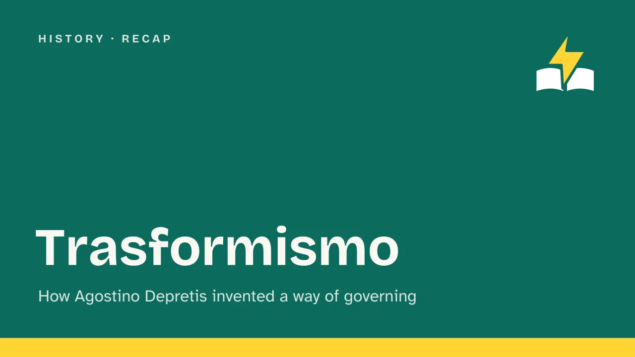 Slide 1 of the presentation on Trasformismo: Trasformismo