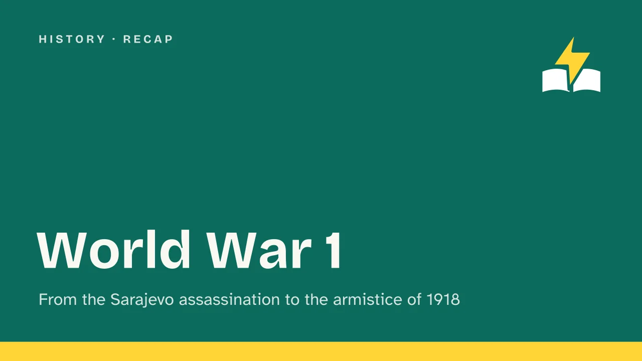 Slide 1 of the presentation on World War 1: World War 1