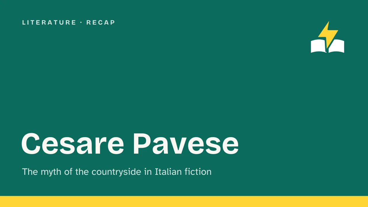 Slide 1 of the presentation on Cesare Pavese: Cesare Pavese