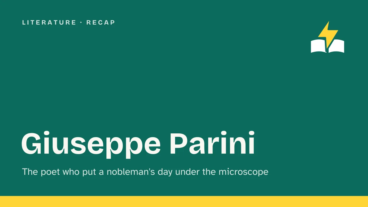 Slide 1 of the presentation on Giuseppe Parini: Giuseppe Parini