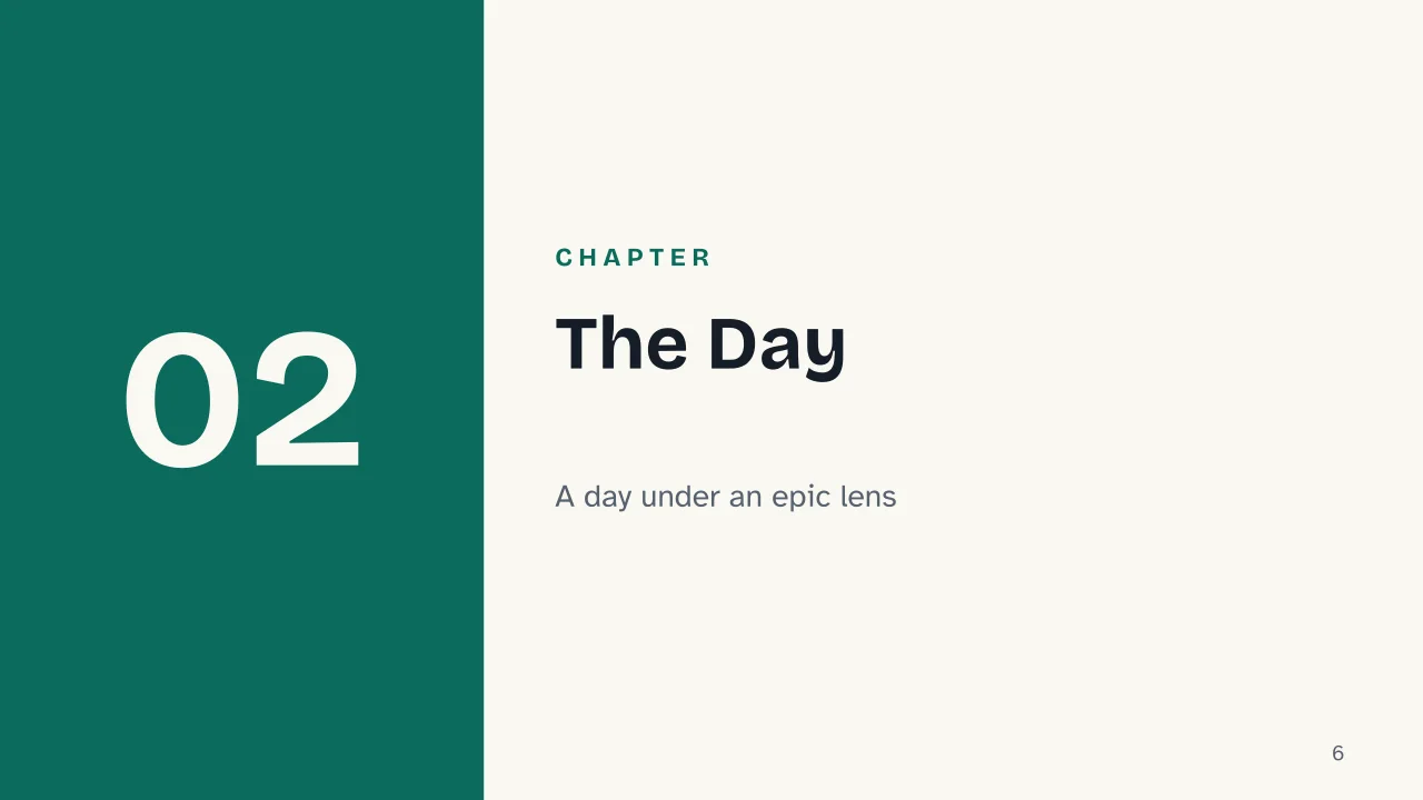 Slide 6 of the presentation on Giuseppe Parini: Chapter 02: The Day