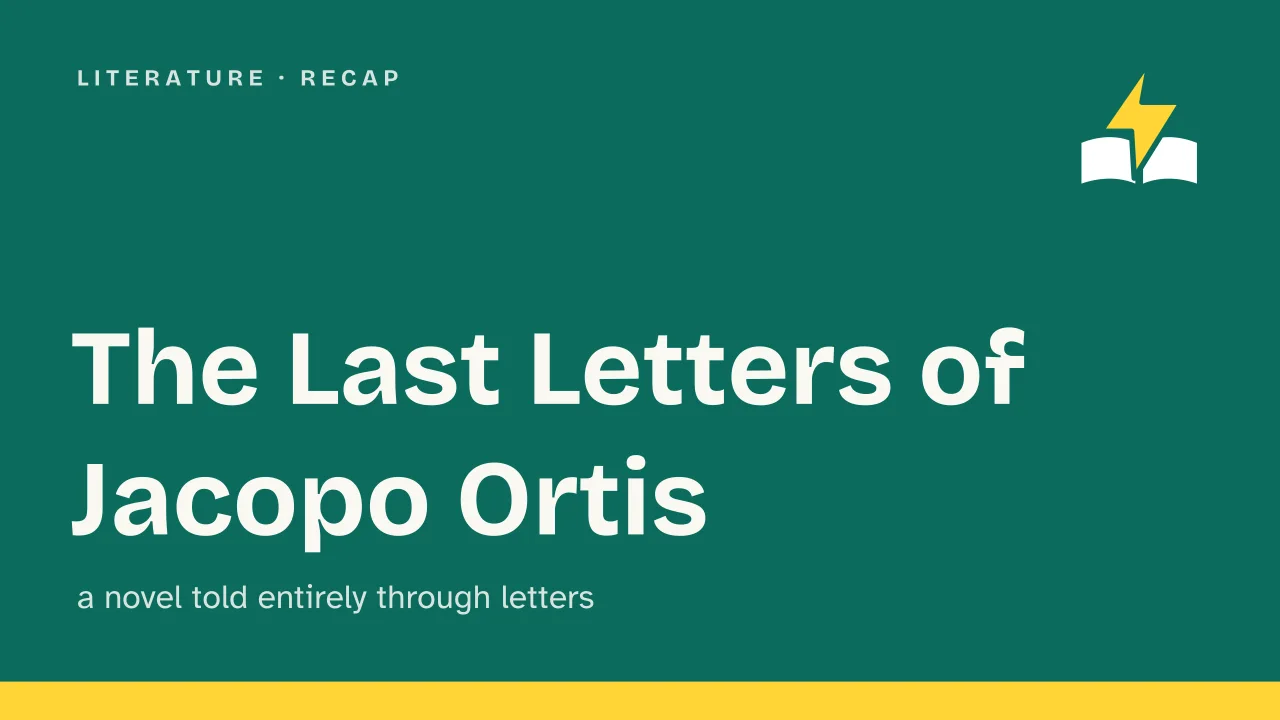 Slide 1 of the presentation on The Last Letters of Jacopo Ortis: The Last Letters of Jacopo Ortis