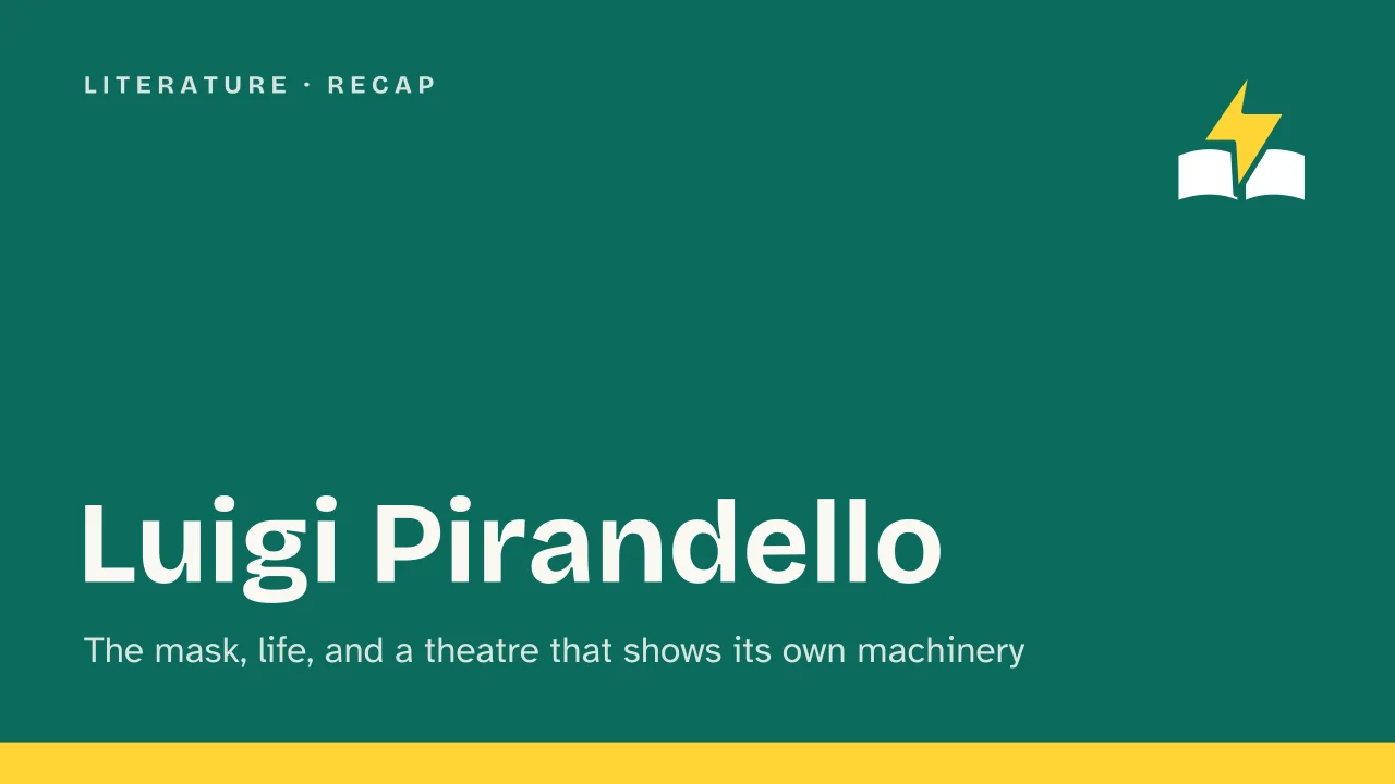 Slide 1 of the presentation on Luigi Pirandello: Luigi Pirandello