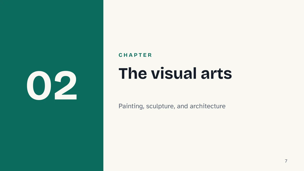 Slide 7 of the presentation on What Is Neoclassicism? The Movement in Art and Literature: Chapter 02: The visual arts
