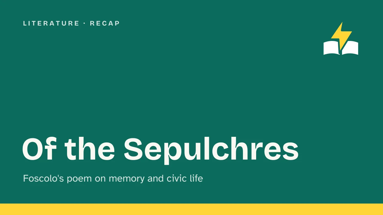 Slide 1 of the presentation on Of the Sepulchres: Of the Sepulchres