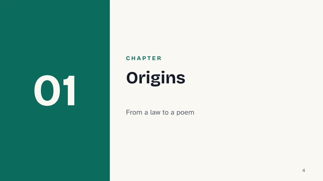 Slide 4 of the presentation on Of the Sepulchres: Chapter 01: Origins