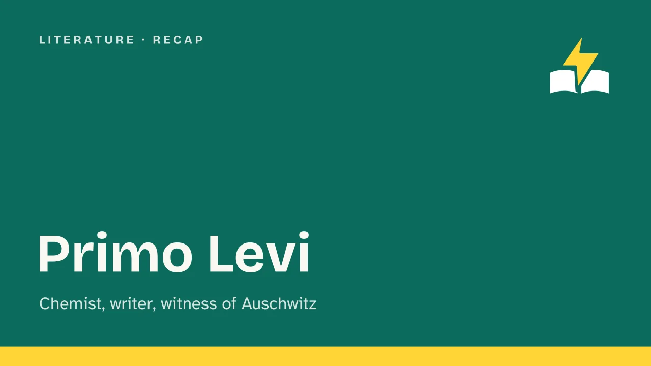 Slide 1 of the presentation on Primo Levi: Primo Levi