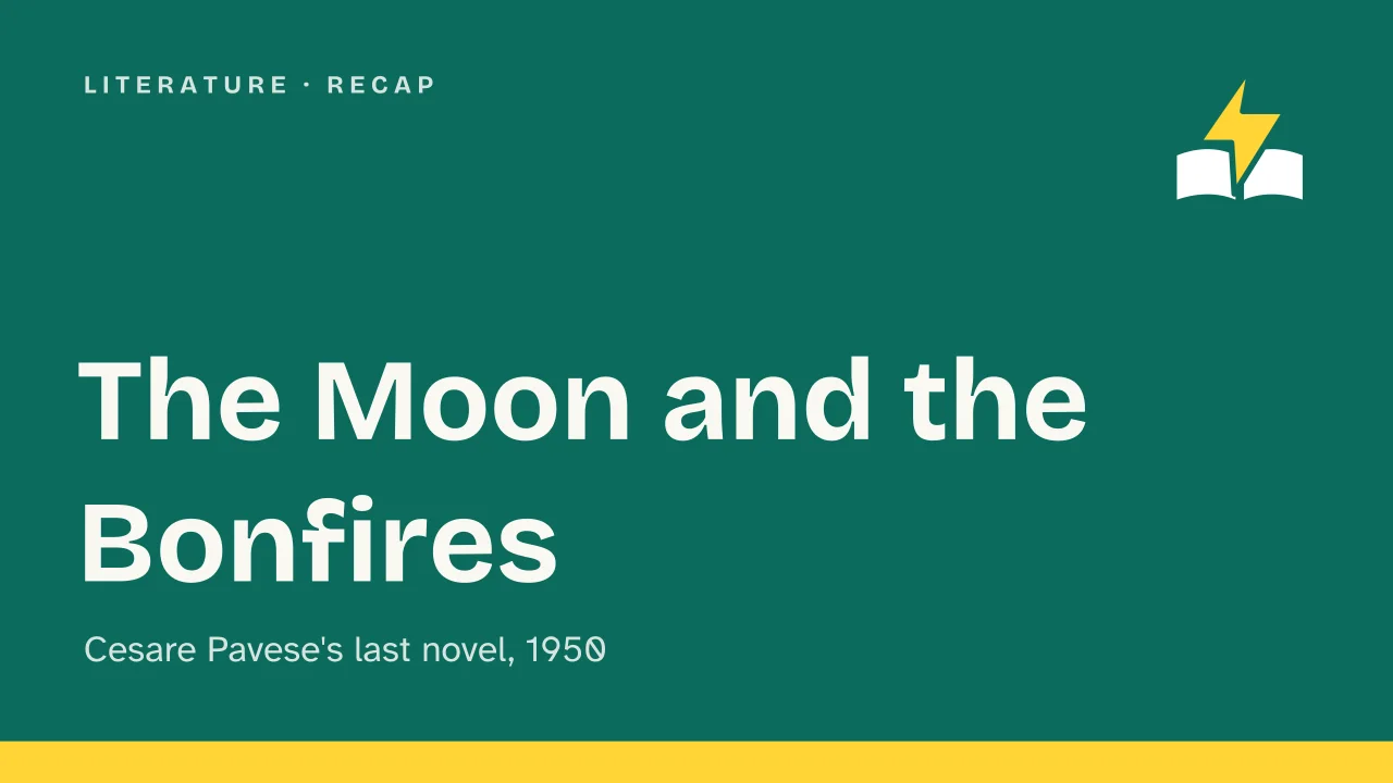 Slide 1 of the presentation on The Moon and the Bonfires by Cesare Pavese: The Moon and the Bonfires