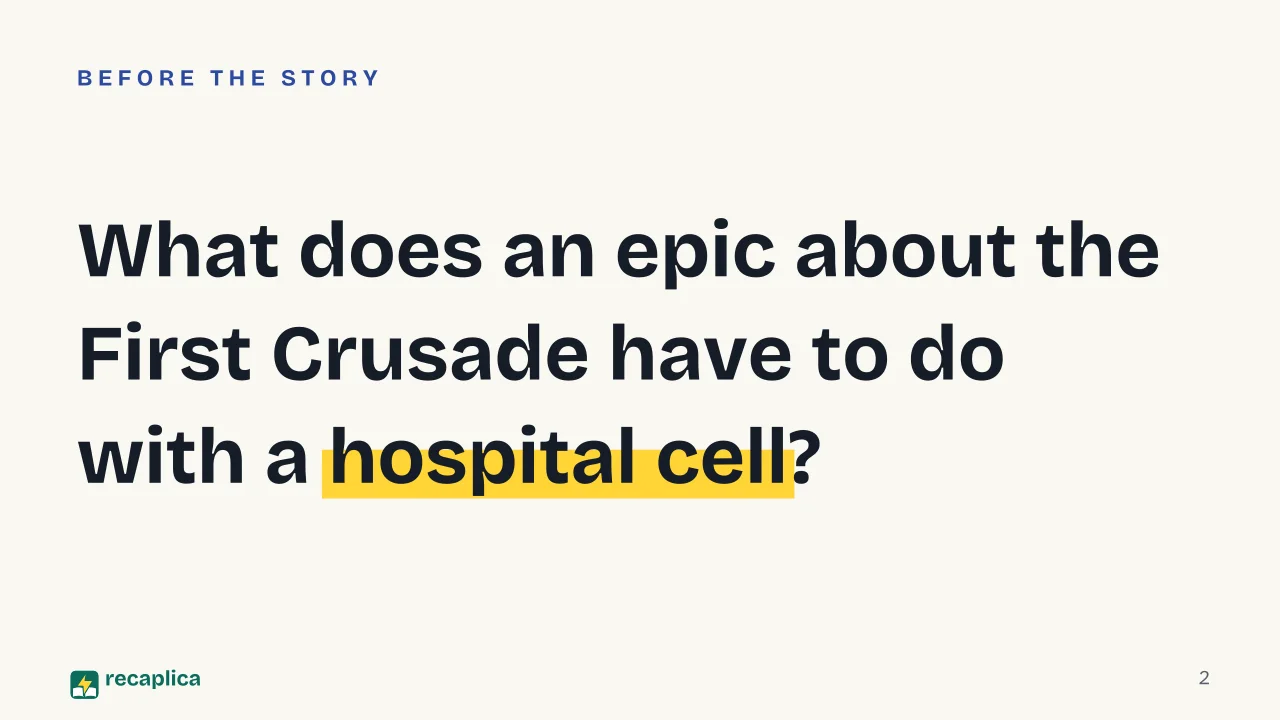 Slide 2 of the presentation on Torquato Tasso: What does an epic about the First Crusade have to do with a hospital cell?