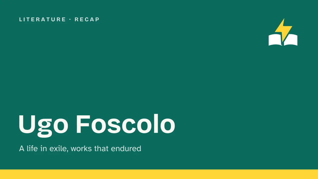 Slide 1 of the presentation on Ugo Foscolo: Ugo Foscolo
