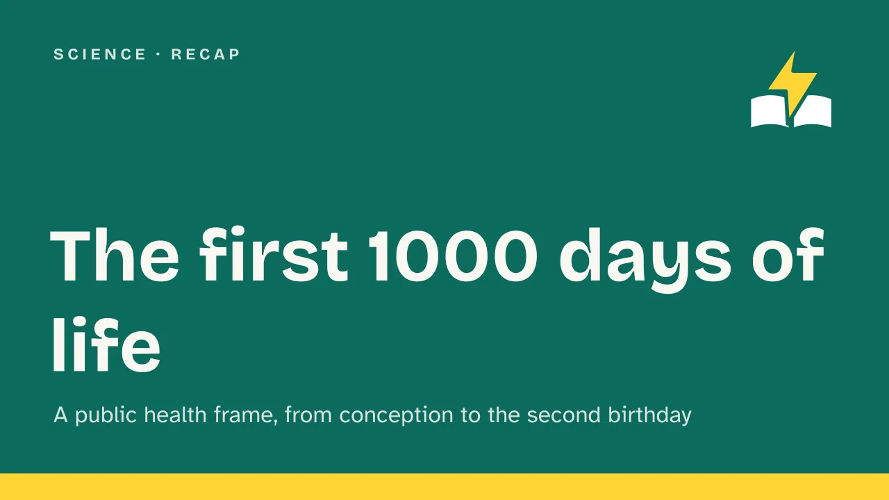 Slide 1 of the presentation on The First 1000 Days of Life: The first 1000 days of life