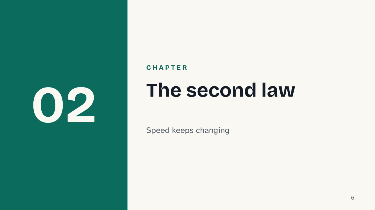 Slide 6 of the presentation on Kepler's Laws of Planetary Motion, Explained: Chapter 02: The second law