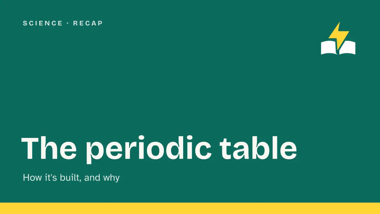 Slide 1 of the presentation on The periodic table: The periodic table