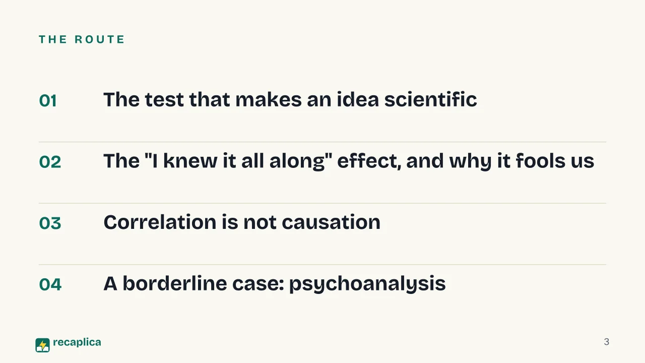 Slide 3 of the presentation on Psychological Science: The route