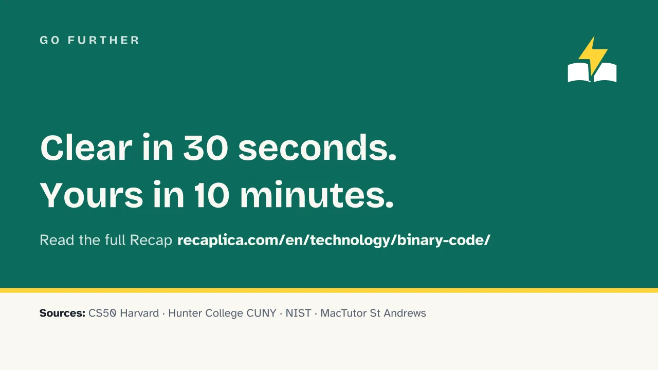 Slide 16 of the presentation on Binary Code: Go further