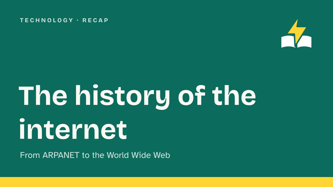 Slide 1 of the presentation on The History of the Internet: The history of the internet