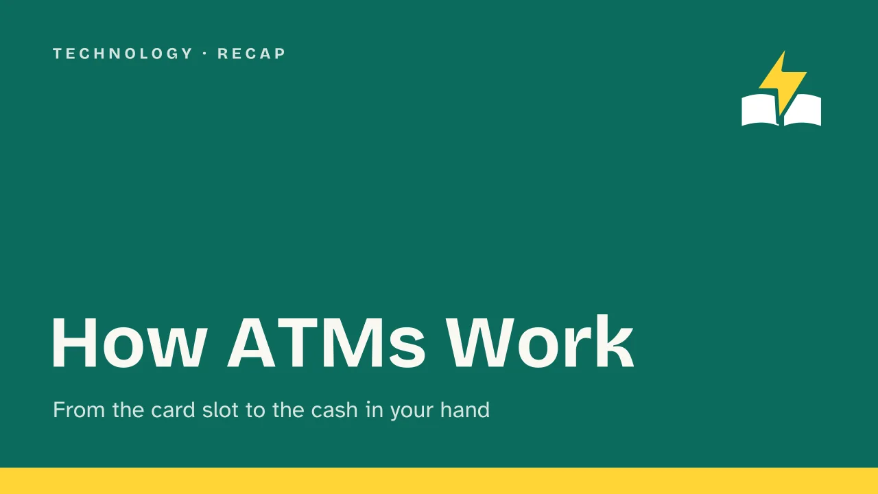 Slide 1 of the presentation on How ATMs Work: How ATMs Work