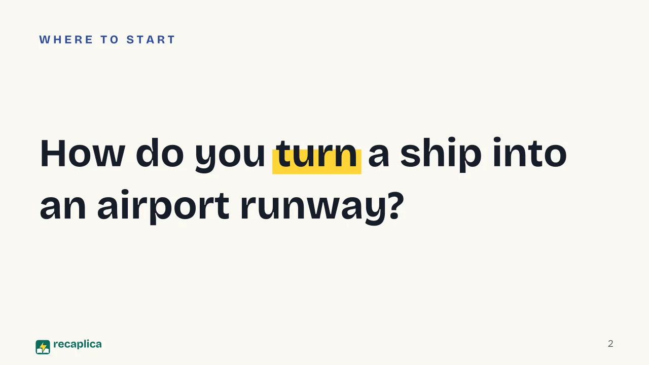 Slide 2 of the presentation on How Does an Aircraft Carrier Work? Flight Deck, Catapults and Nuclear Power: How do you turn a ship into an airport runway?