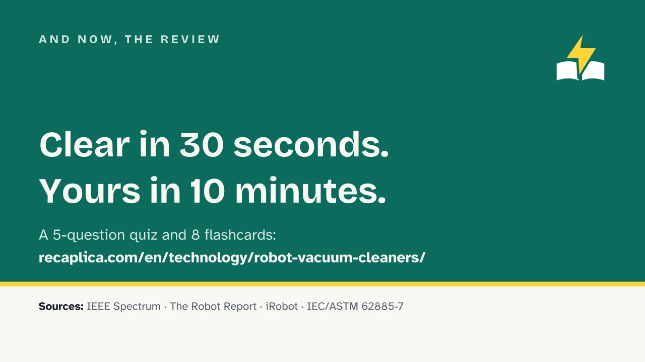Slide 18 of the presentation on Robot vacuum cleaners: And now, the review