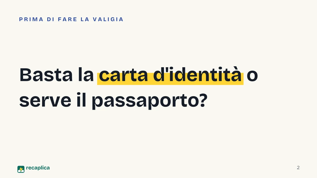 Slide 2 della presentazione su Quali documenti servono per entrare in un paese straniero: Basta la carta d'identità o serve il passaporto?