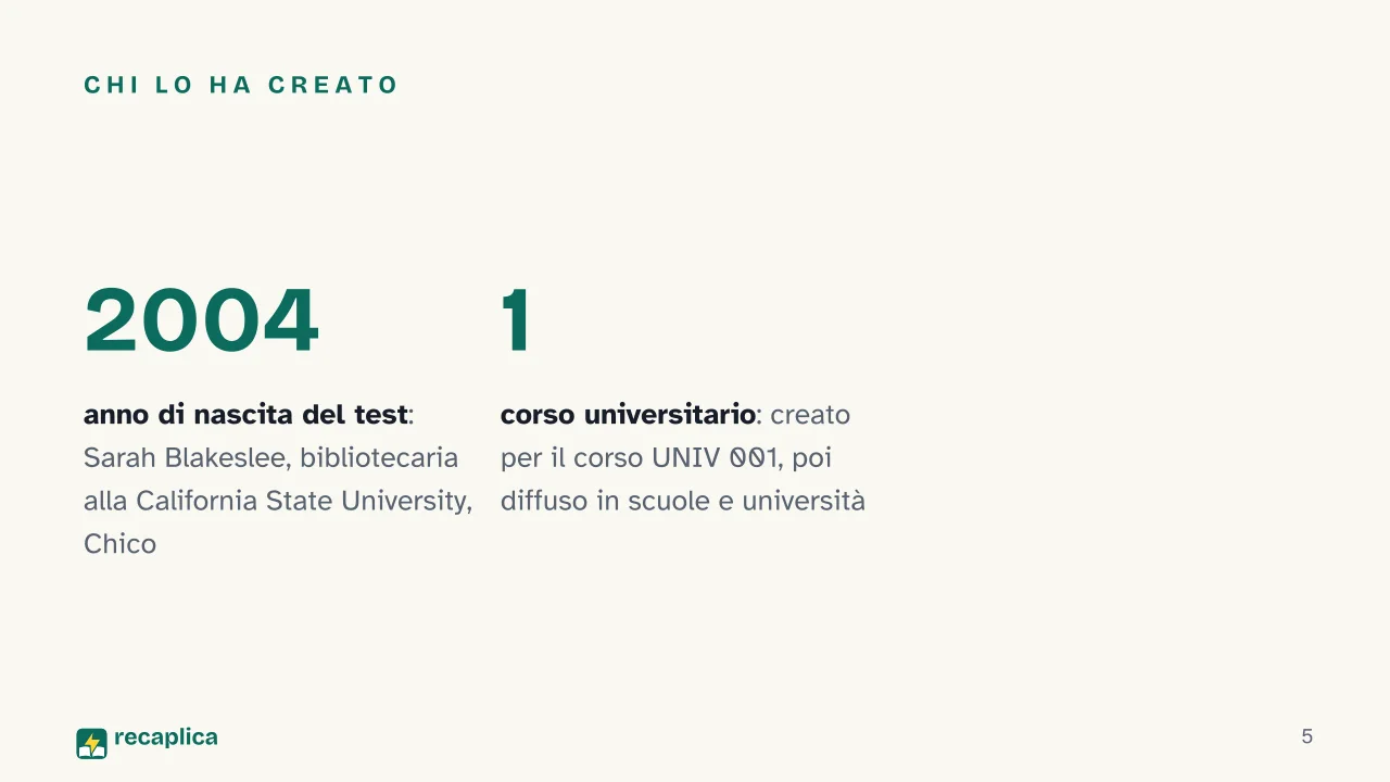 Slide 5 della presentazione su Fonti attendibili per una ricerca scolastica: Chi lo ha creato