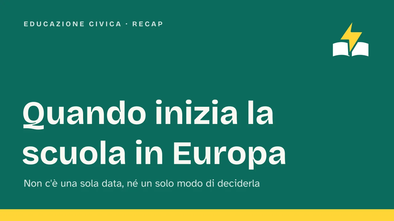 Slide 1 della presentazione su Quando inizia la scuola in Europa: Quando inizia la scuola in Europa