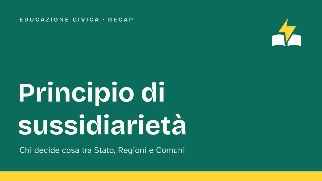 Slide 1 della presentazione su Principio di sussidiarietà: Principio di sussidiarietà
