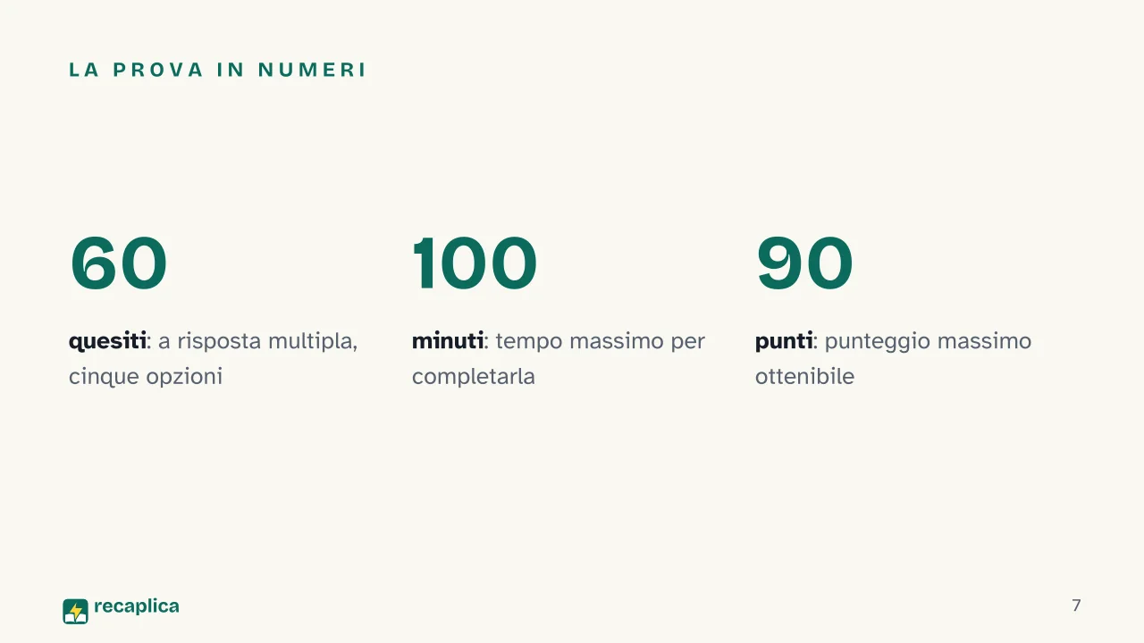 Slide 7 della presentazione su Test Professioni Sanitarie: La prova in numeri