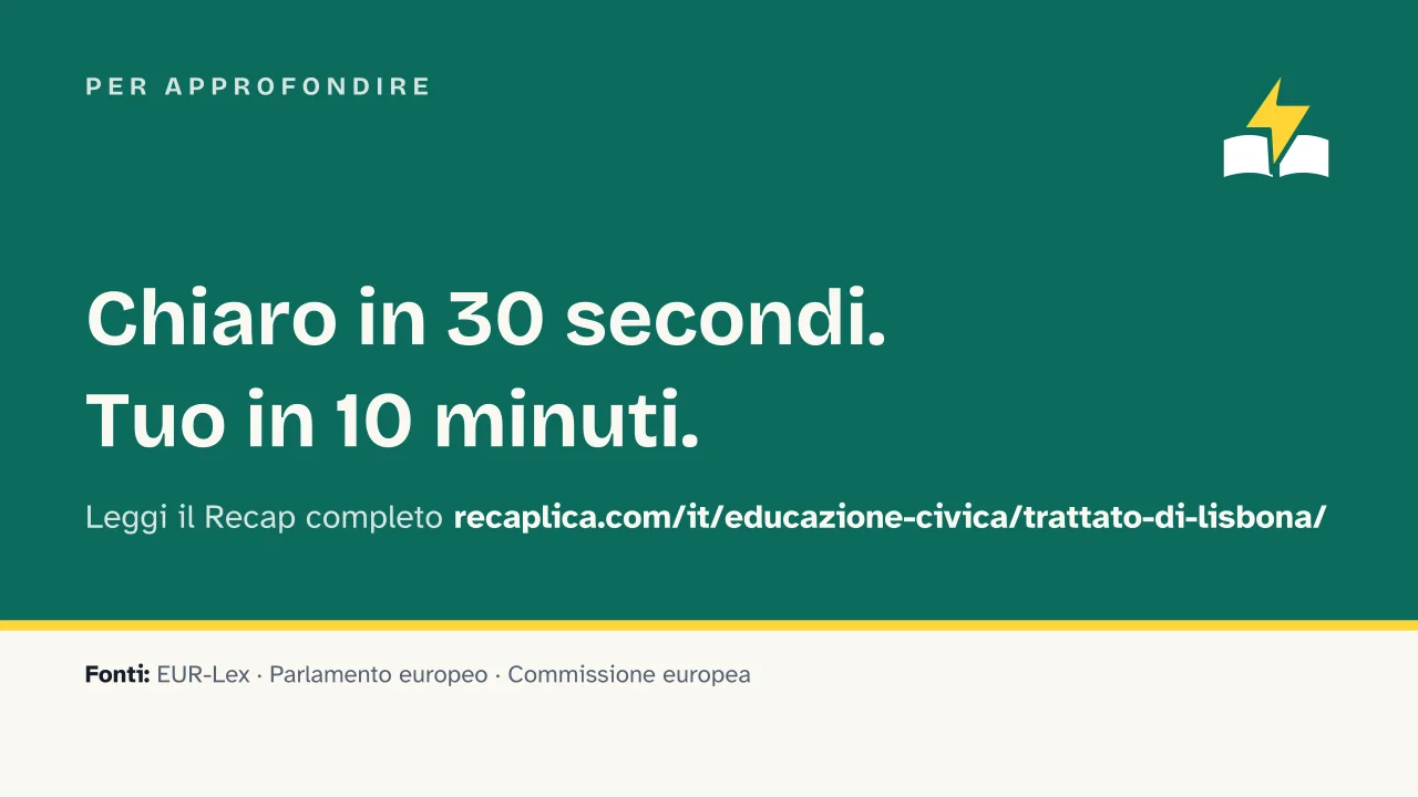 Slide 16 della presentazione su Trattato di Lisbona: Per approfondire