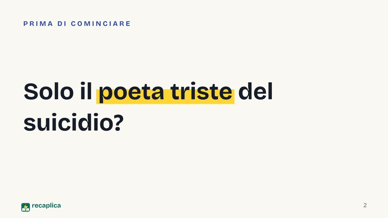 Slide 2 della presentazione su Cesare Pavese: Solo il poeta triste del suicidio?