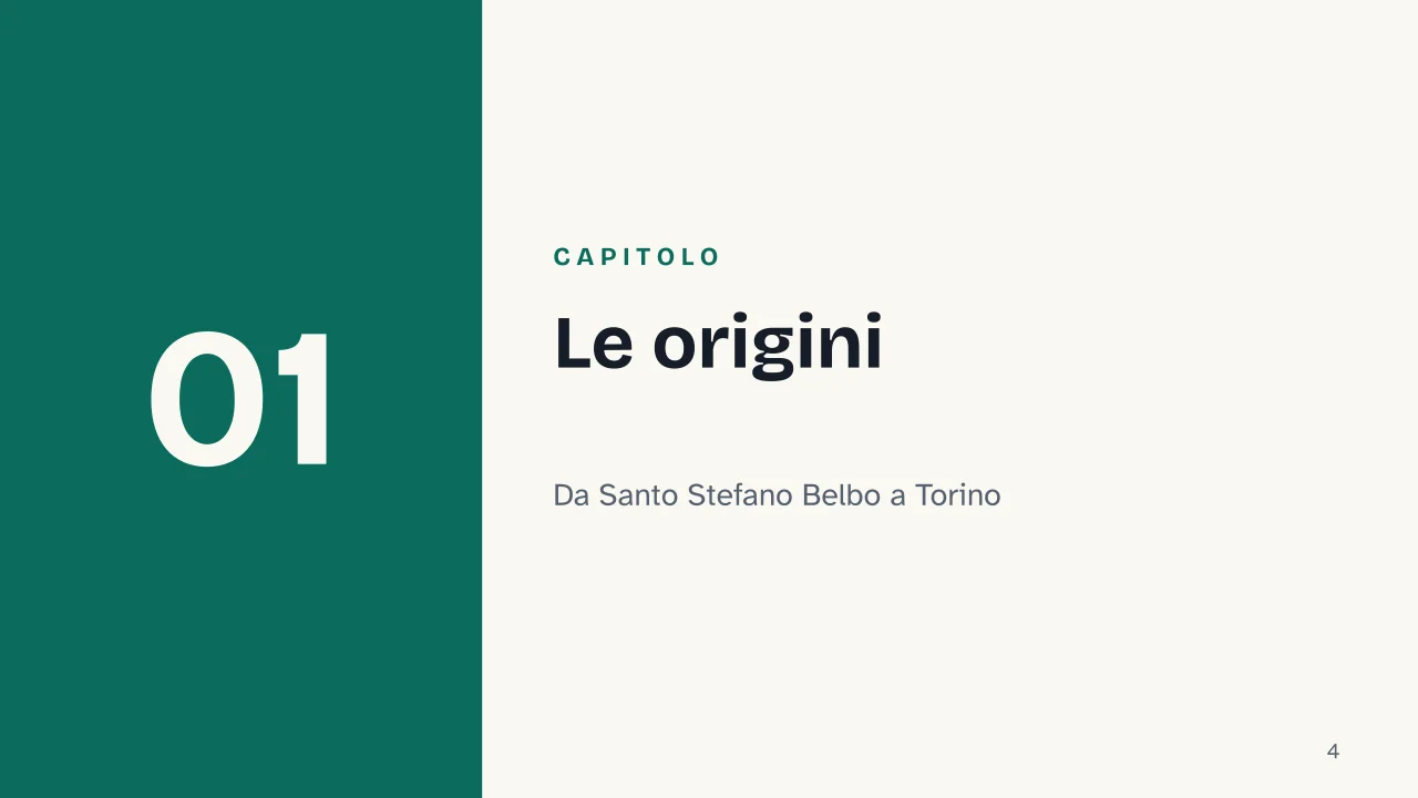Slide 4 della presentazione su Cesare Pavese: Capitolo 01: Le origini