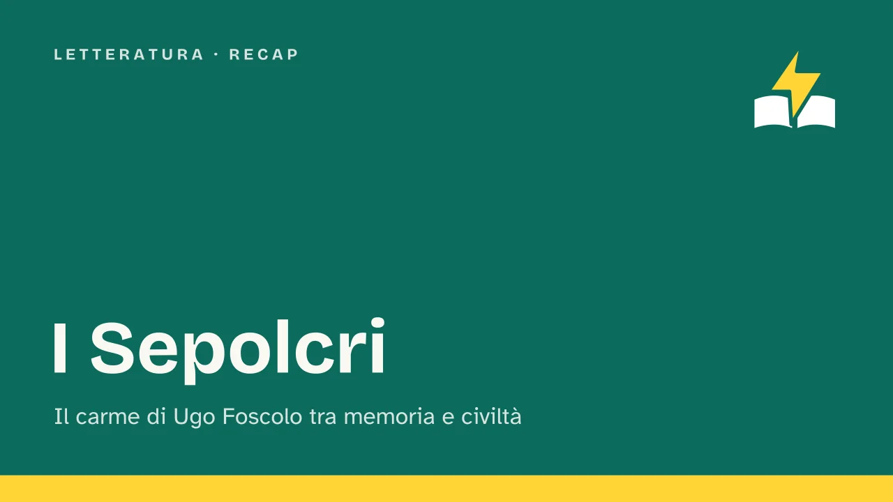 Slide 1 della presentazione su I Sepolcri di Ugo Foscolo: I Sepolcri