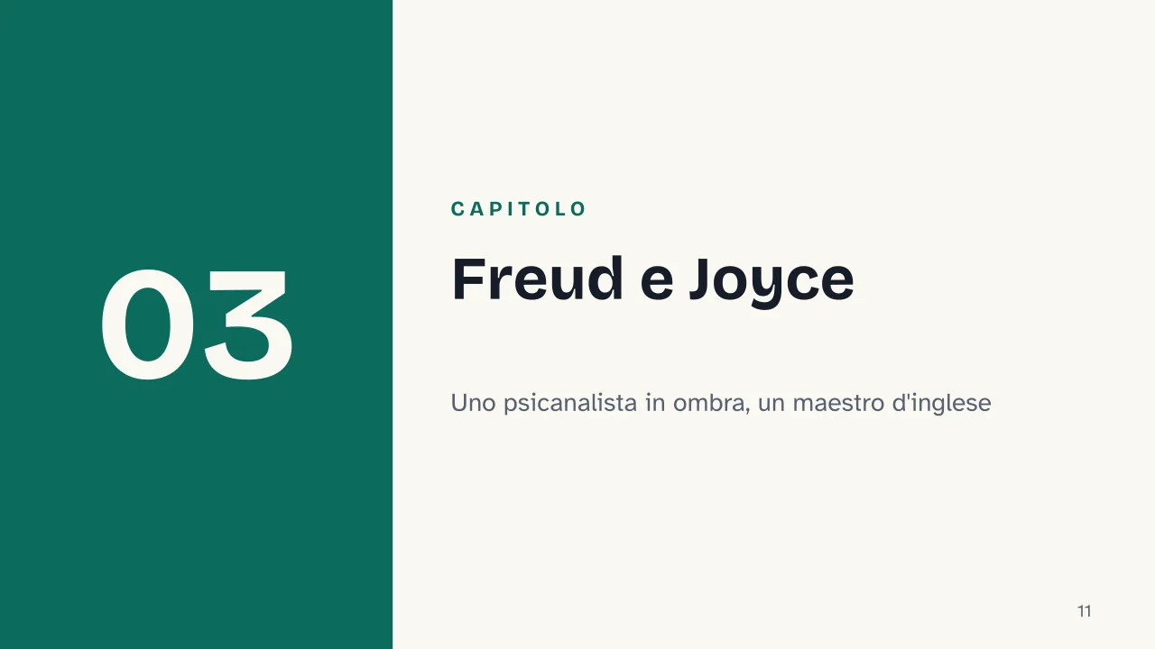Slide 11 della presentazione su Italo Svevo: Capitolo 03: Freud e Joyce