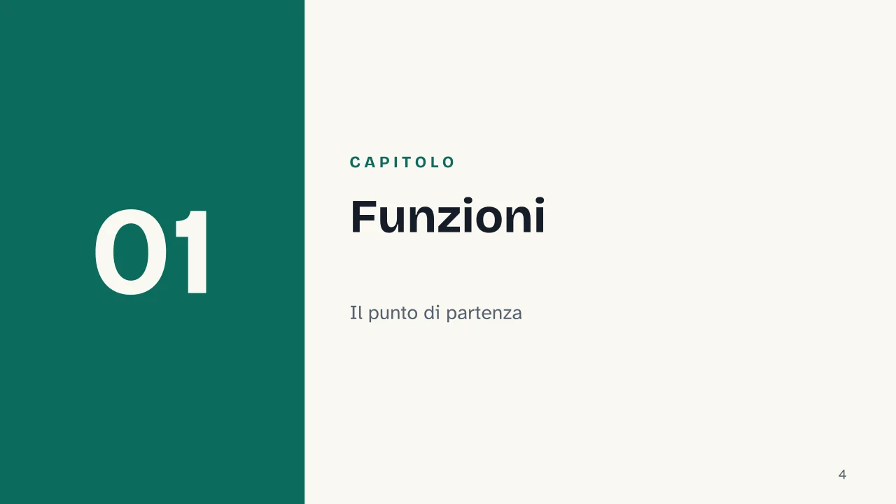 Slide 4 della presentazione su Analisi matematica: Capitolo 01: Funzioni